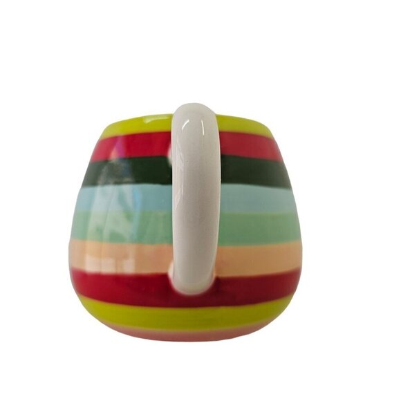 World Market Surprise Penguin Mug 15 oz Capacity Multi Stripe Ceramic Coco Cup - Picture 4 of 10